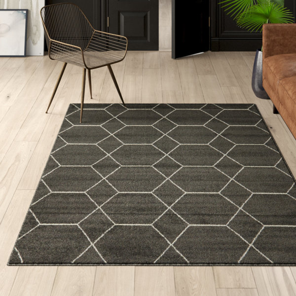 Mercury Row® Elborough Geometric Gray Area Rug & Reviews Wayfair
